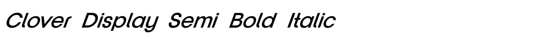 Clover Display Semi Bold Italic image